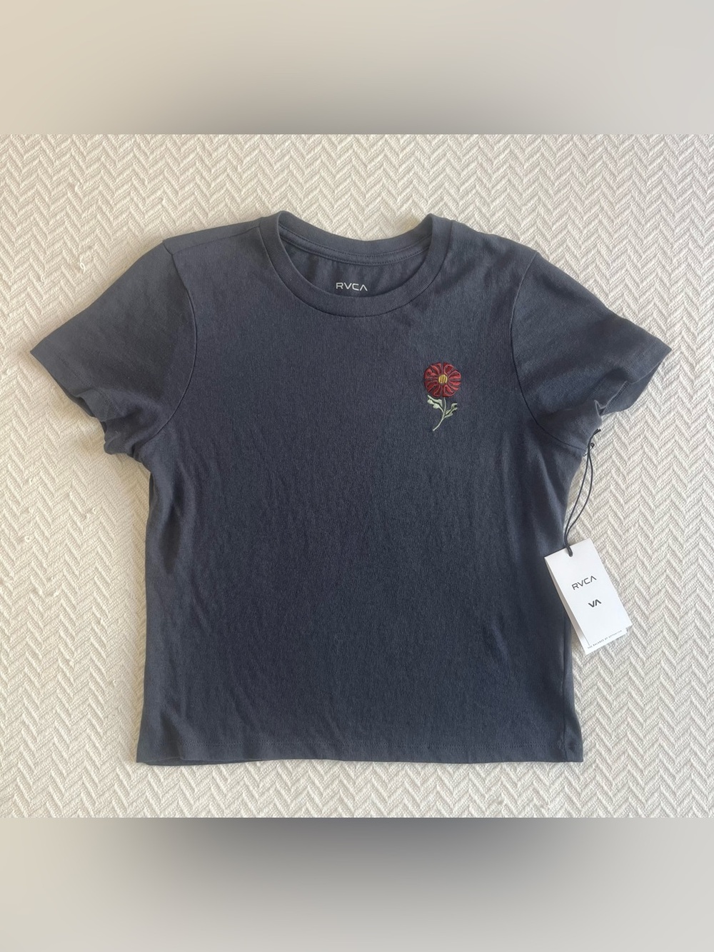 RVCA Flower Embroidered Tee